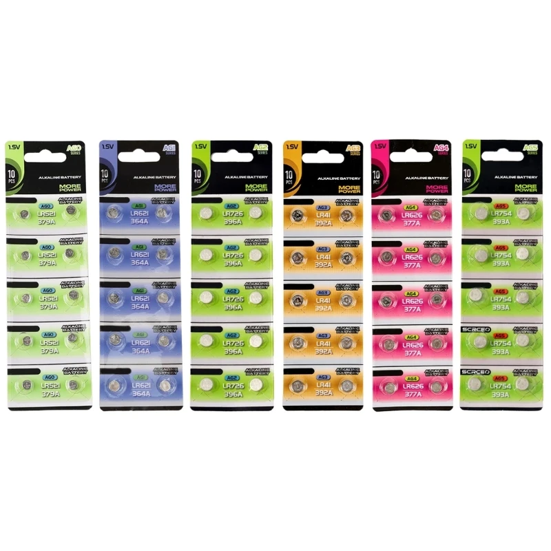 090f 10pcs Batteries cellules alcalines compatibles pour divers appareils électroniques