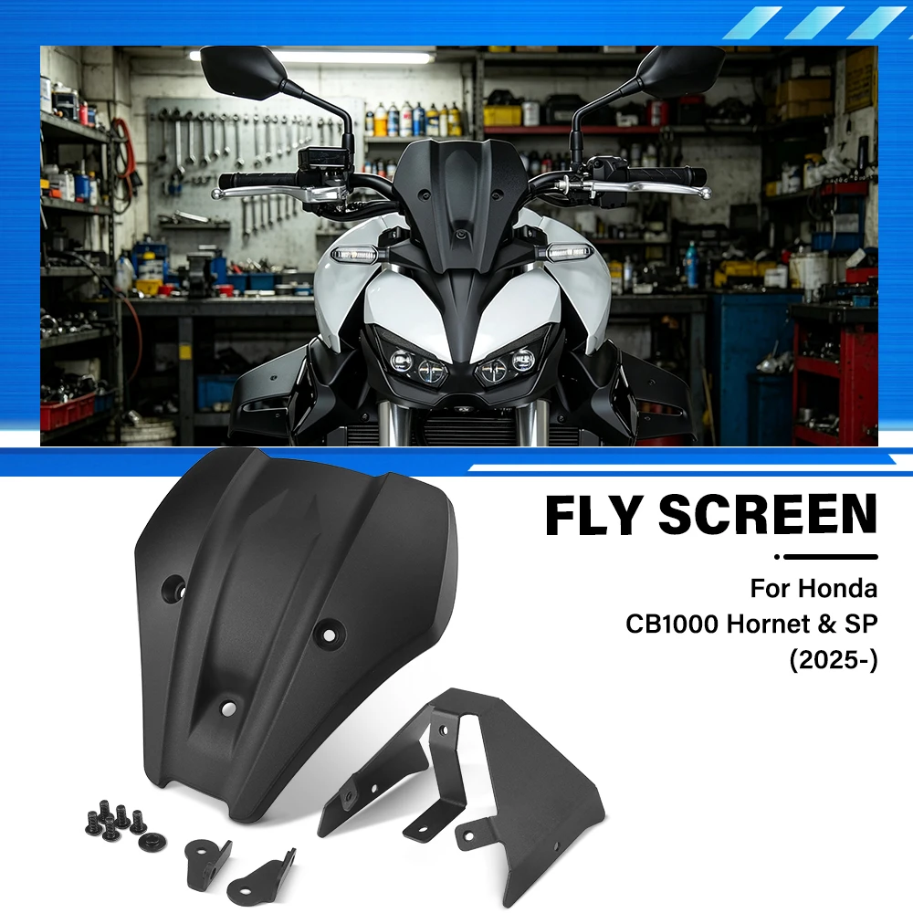 Mini Windshield Windscreen Deflector Fairing  Front ABS Fly Screen FOR HONDA CB1000 HORNET CB 1000 HORNET SP 2025- Accessories