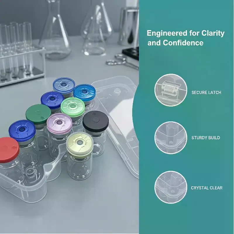 3/5/7/10ml Medicine Bottle Storage Box Plastic Transparent Plastic Vial Organizer Storage Case Cape Dispensing Boxes