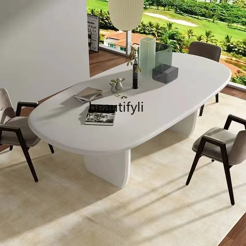 Nordic Creative Solid Wood Desk Modern Simple and Fashionable Conference Table Personalized Reception Conference Table