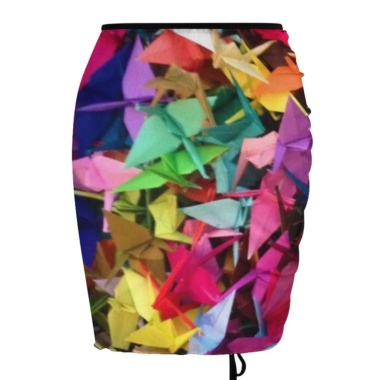 Paper Cranes Beach Skirt korean clothes ladies Woman clothing korean fashion