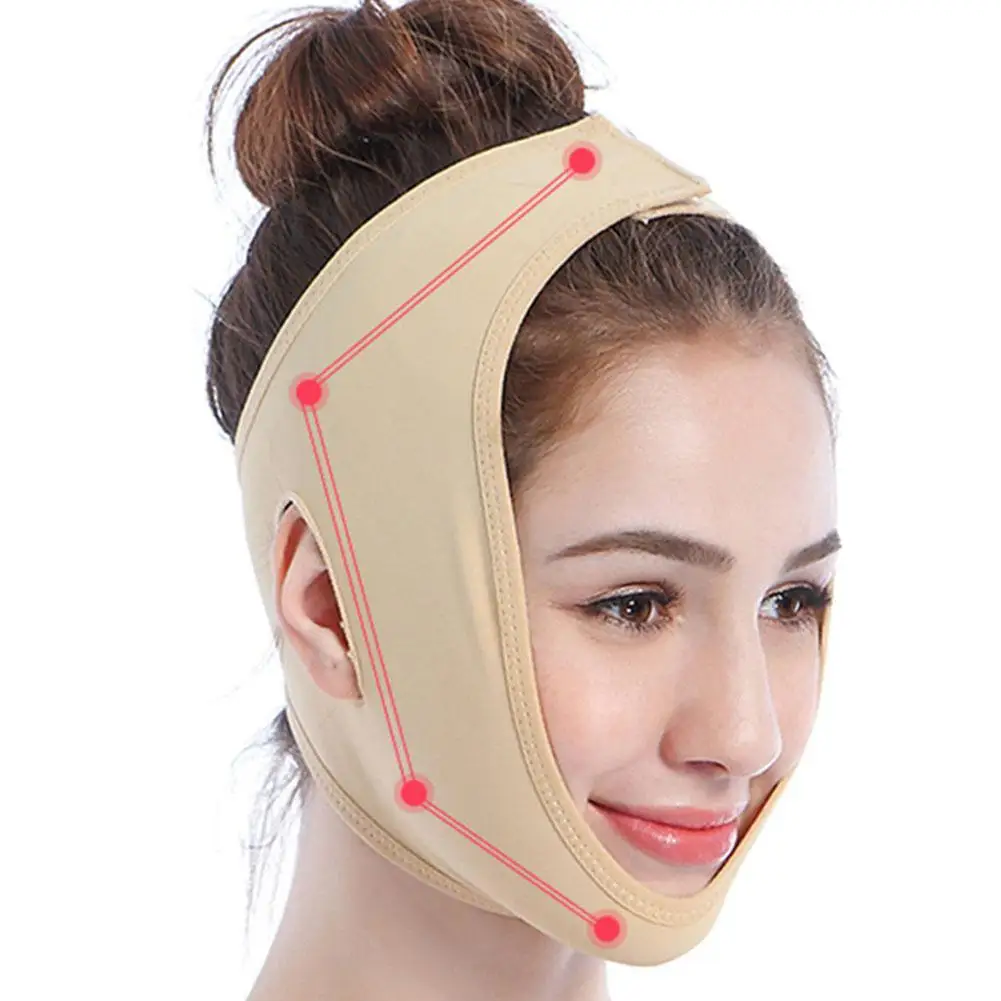 Bandage amincissant pour le visage, 1 pièce, ceinture de relaxation, double ruisseau, amincissement, forme, V0K0