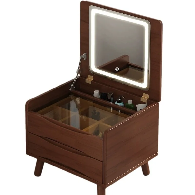 

Bay window dresser light luxury high sense makeup simple solid wood integration