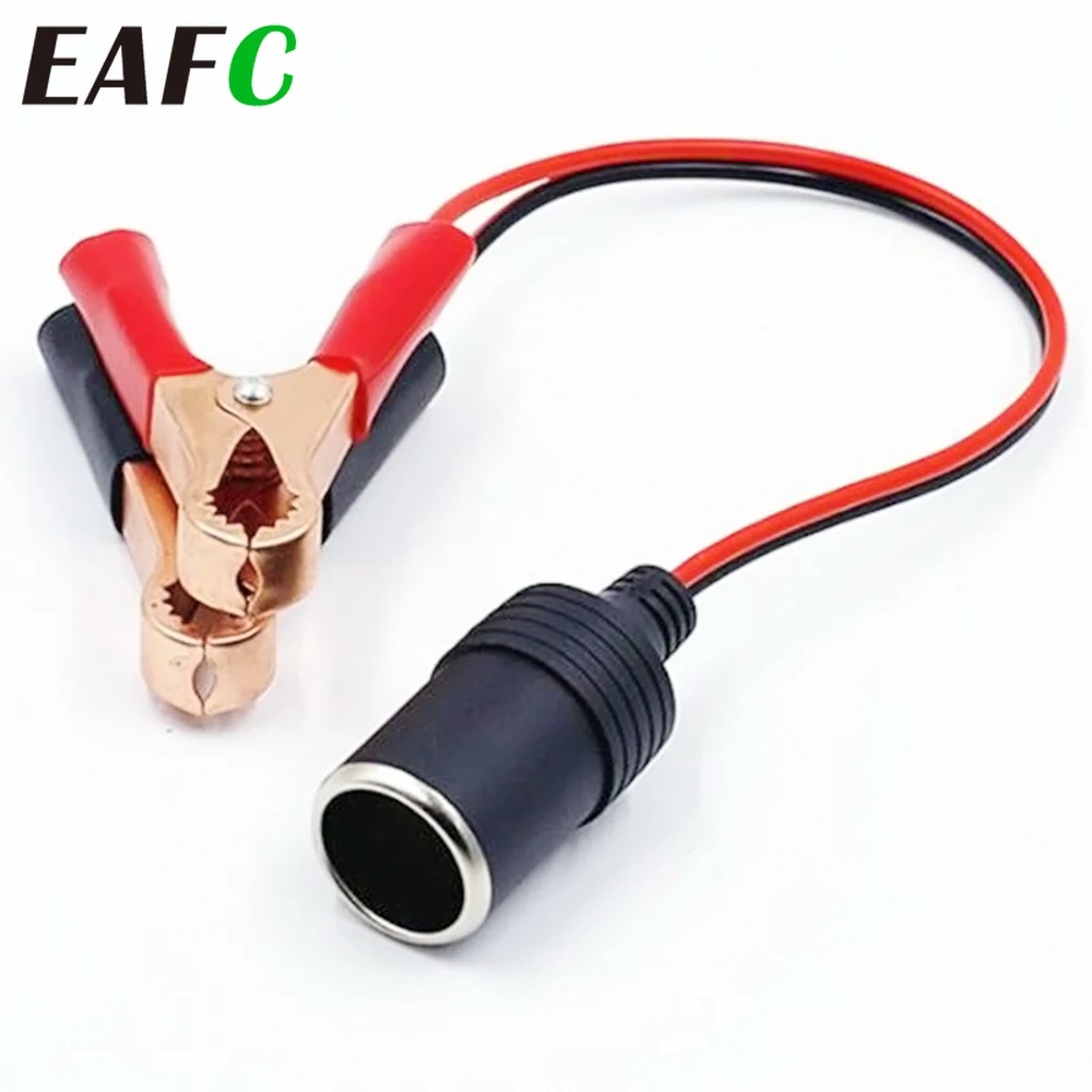 Zacisk akumulatora samochodowego Clip-on Adapter gniazda zapalniczki 12v Camping xmas