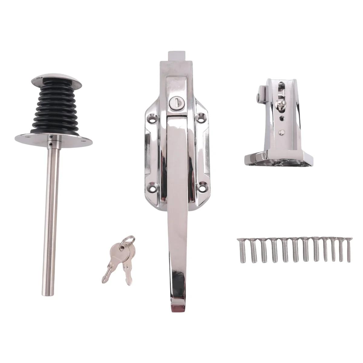 Walk in Freezer Door Latches Walk in Cooler Door Handle Latches Freezer Kit Heavy Duty with Key and Solid Metal Push Rod