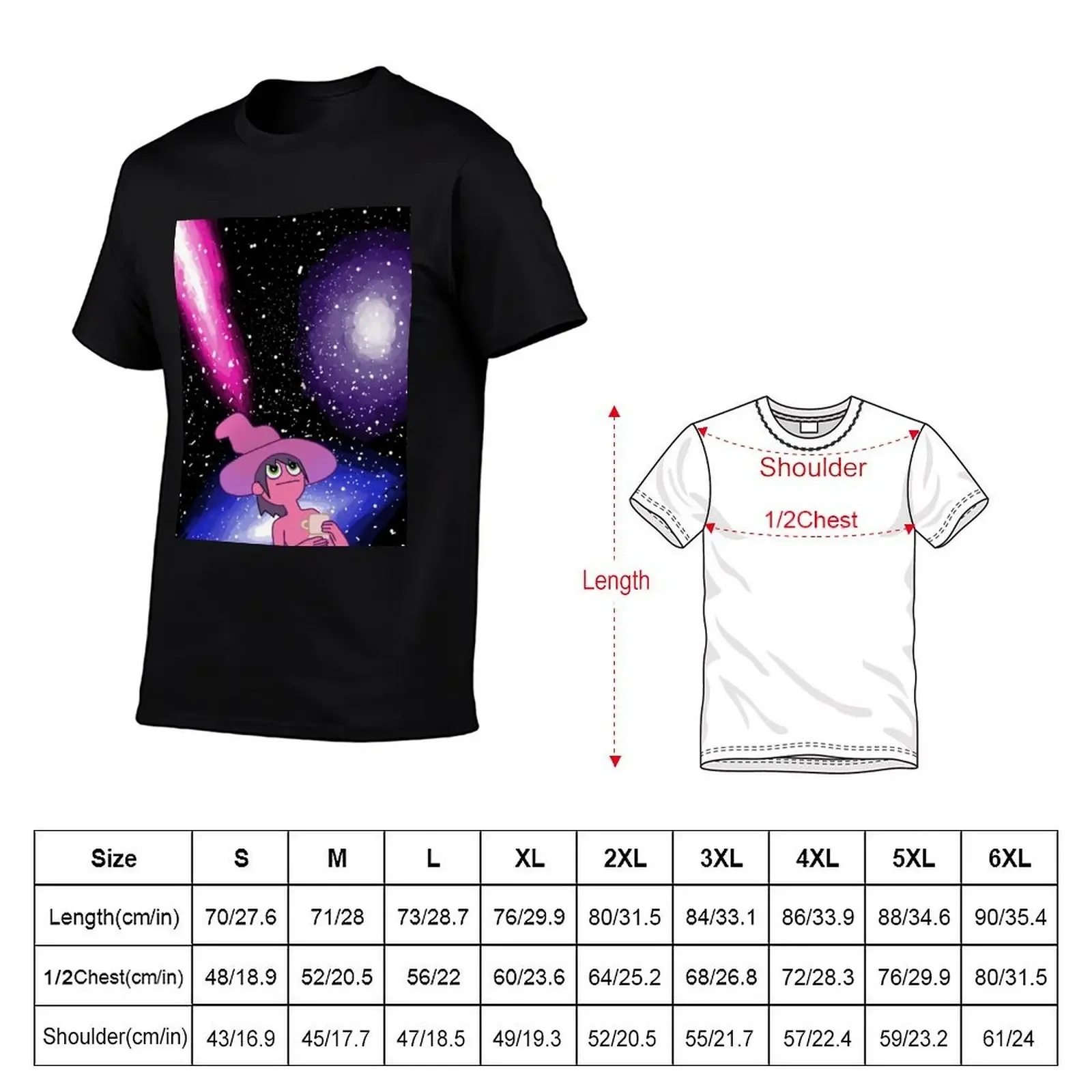 Clancy with Galaxy background T-Shirt cute tops custom t shirt black t-shirts for men