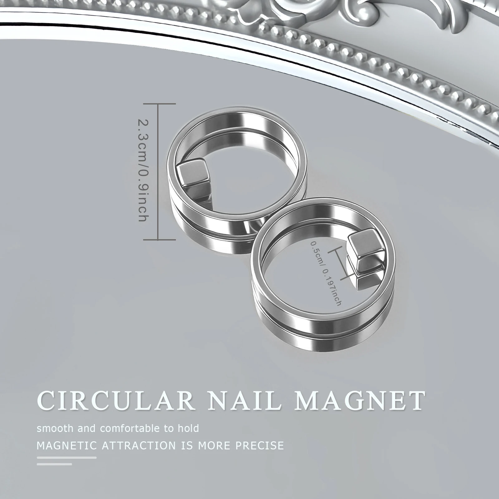 Magnetic Ring Hollow Cat Eye Tool Professional Black Hole Cat‑Eye Design DIY Nail Art Accessory image 5