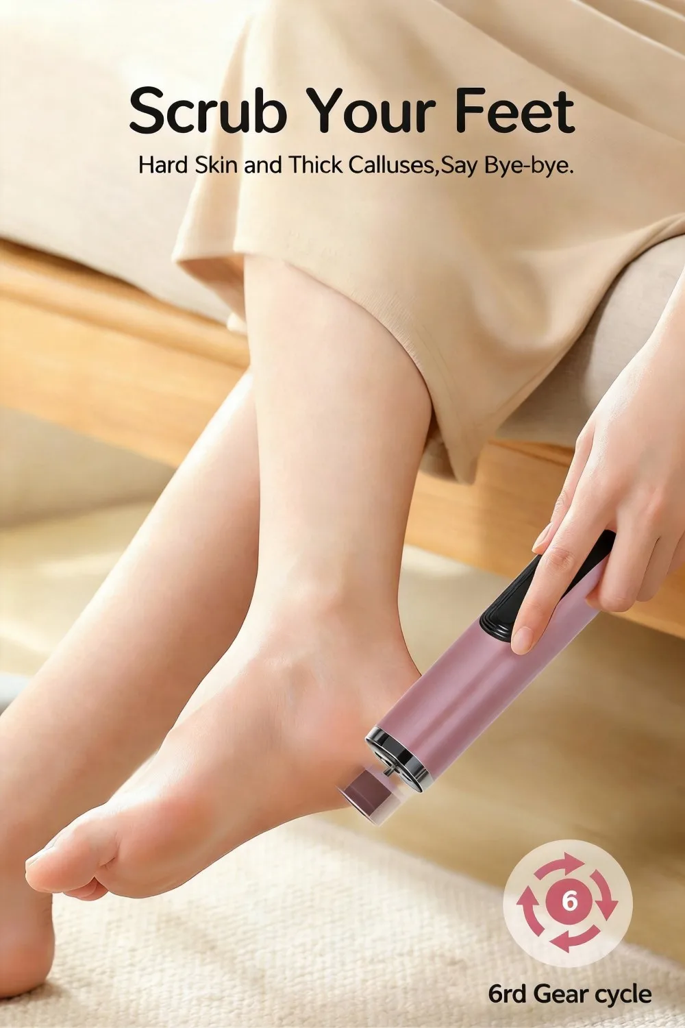 Foot Care Tool 2-in-1 Foot and Hand Electric Care Tools,Polish and Smooth,Shine Toenails Electric Callus Remover Pedicure File