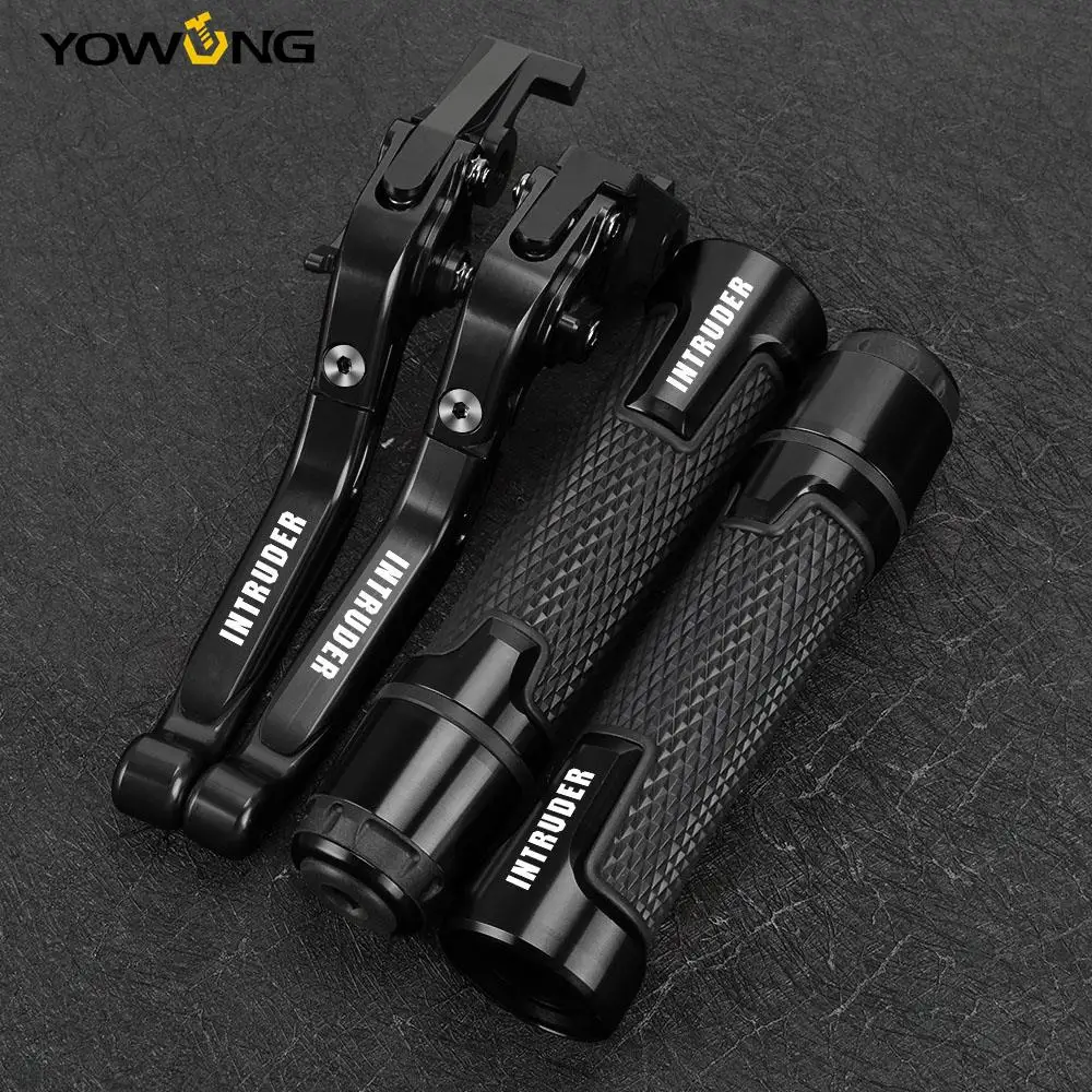 FOR SUZUKI VL1500  INTRUDER 1400 1500 Motorcycle Accessories CNC Aluminum Folding Brake Clutch Levers Handlebar Handle Grips End