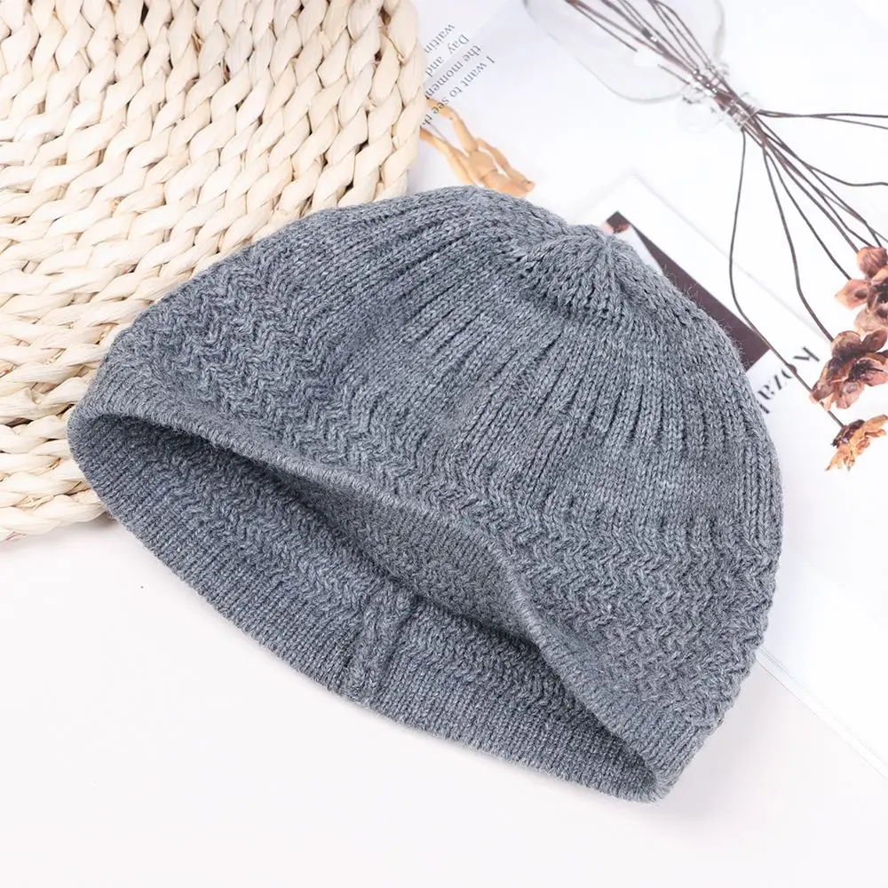 New Winter  Knitted Hat Men Prayer Muslim Cap Skull Cap Beanies Cap Mosque Hats Muslim Cap