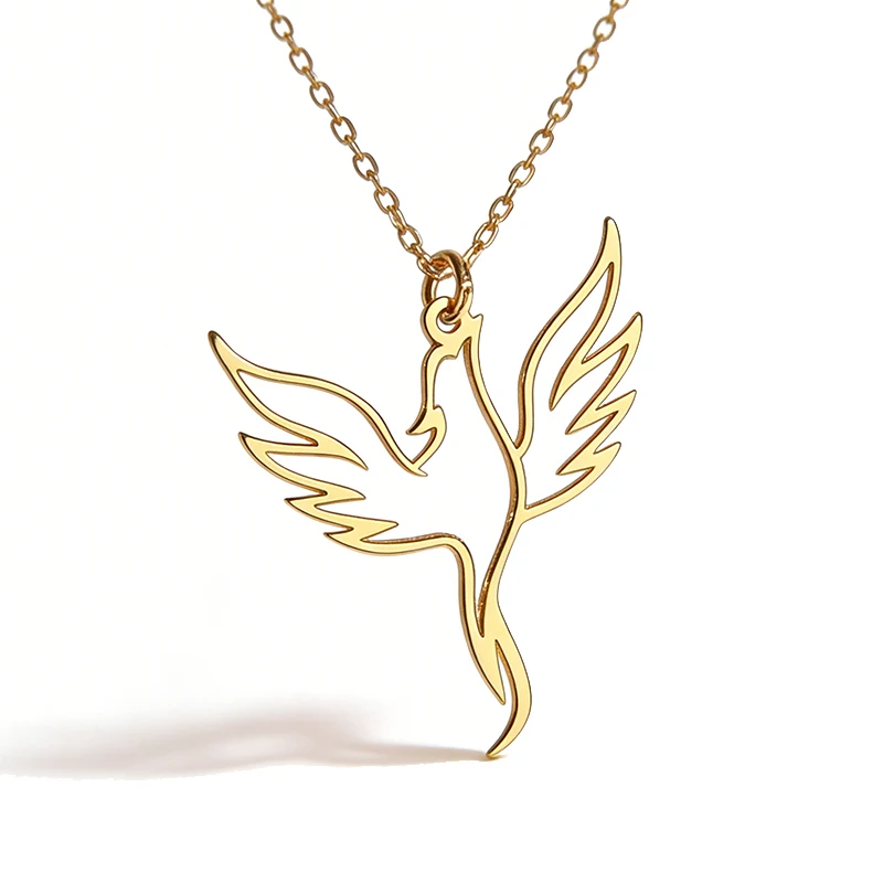 Edelstahl Phoenix Halskette Heiliger Vogel Anhänger Halsketten Exquisiter Phoenix Schmuck Geschenk für Frauen