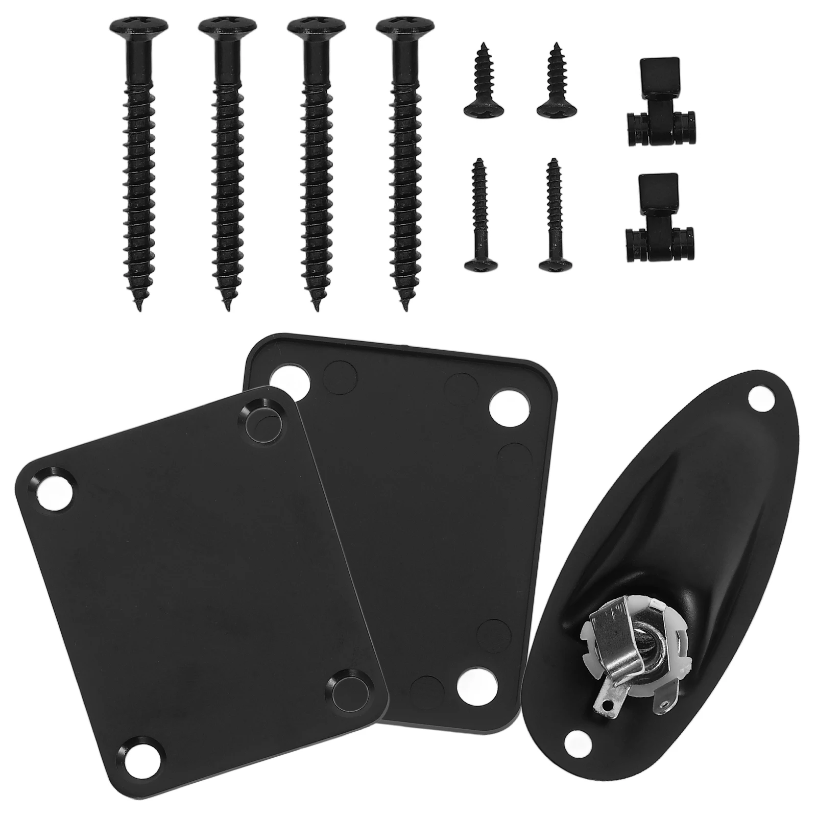 

1Set Guitar Jack Plates Essential Guitar Accessory for Electric Guitars and Basses Great Tone Improvement Pickup Socket Plates