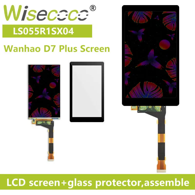 For Wanhao D7 Plus 3D Printers Display Part 5.5 Inch LS055R1SX04 LCD Screen 2K Removed Backlight Display