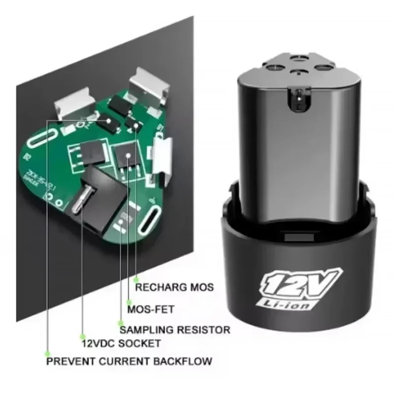 بطارية جديدة قابلة لإعادة الشحن عالمية عالية السعة 12 فولت لمفك البراغي الكهربائي أدوات كهربائية لطاحونة زاوية صغيرة