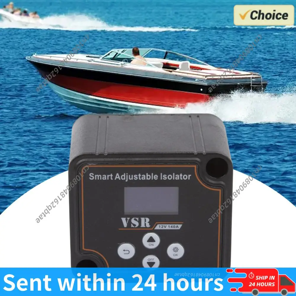 

12V 140A Adjustable Dual Battery Isolator Split Charge VSR Car Relay LCD Display Digital Voltage Sensitive Relay Voltage Setting