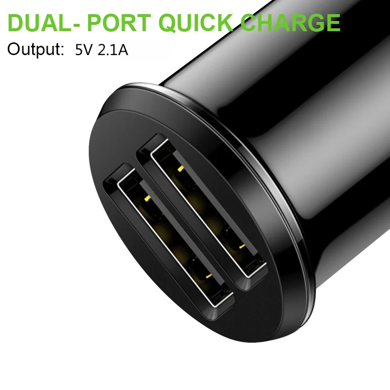 Автомобильное зарядное устройство Mini Dual USB Quick Charge 3.0 4.0 Зарядное устройство для телефона iPhone Samsung Xiaomi mi8 QC3.0 Зарядное устройство для быстрой зарядки в автомобиле