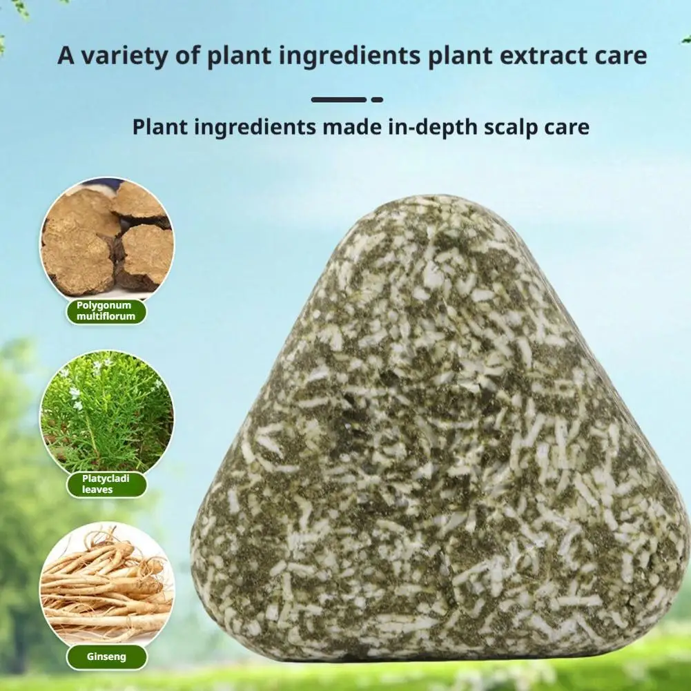 صابون شامبو عشبي من عشب العشب وبلاتيكلاودوس، علاج تساقط الشعر الطبيعي يقوي الجذور والتحكم في الزيت وينظف نمو فروة الرأس