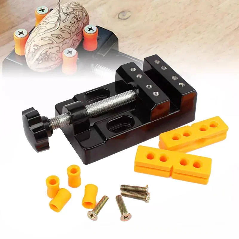 

57 мм мини-настольные тиски, плоскогубцы, универсальный настольный зажим, тиски, резьба по челюсти, сверлильный станок, сделай сам, деревообрабатывающий ручной инструмент