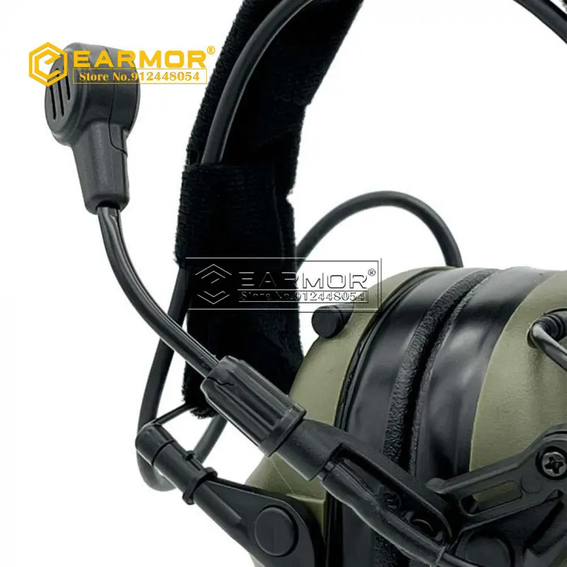 EARMOR Tactical Headset M32-Mark3 MilPro Standard MIL-STD-416 protezione dell'udito per comunicazione elettronica