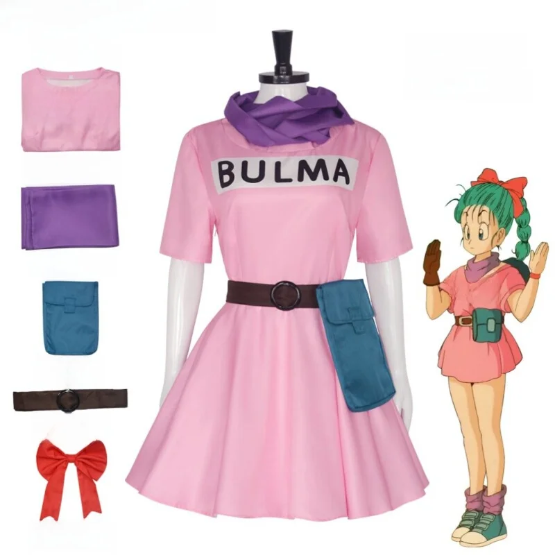 

Аниме Хэллоуин Косплей Костюм Девушки Серия Bulma orm Qi Qi Bumia Di Li Qi Qi Традиционный китайский этнический ...