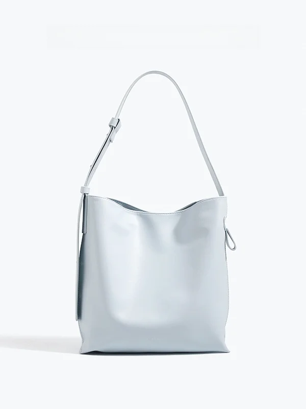 

Bucket Bag by CHARLIEKITTY Commuter Elegance Style Single Strap Casual Pure Color PU Leather Shoulder Tote Bag
