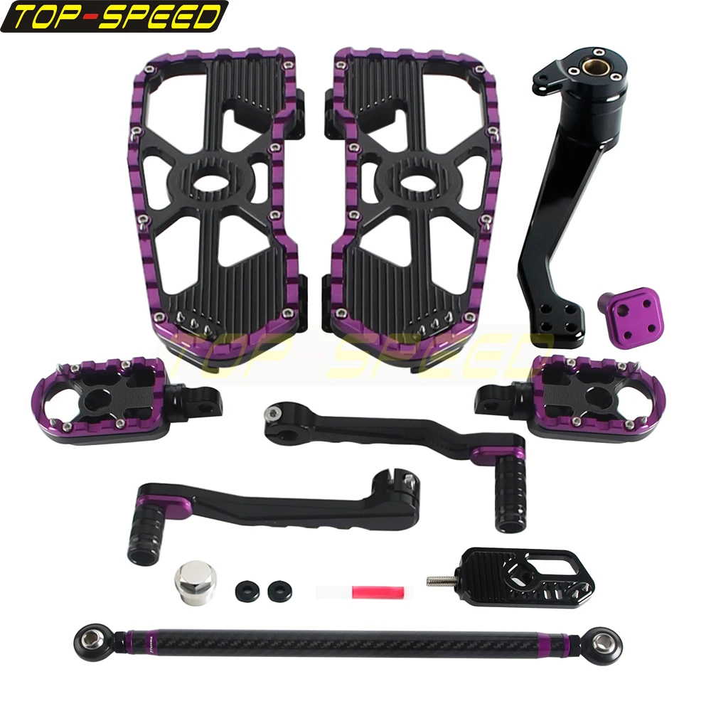 Motorcycle Floorboards Shifter Brake Lever Kit Driver Passenger Footrest For Harley Touring FLHX FLTR FLHT FLHR FLHTK 2014-2026