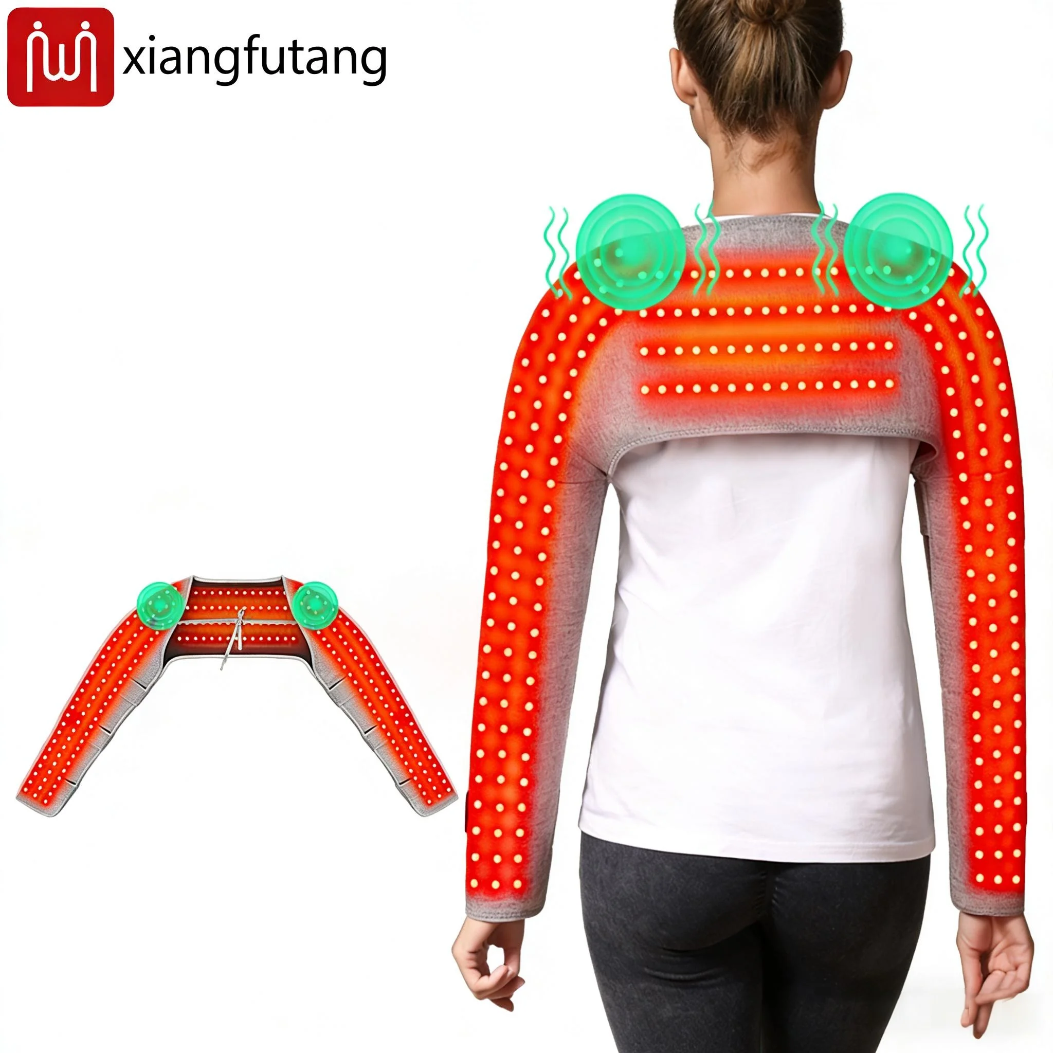 

Red Light Heating Double-Shoulder and Arm Wrap Shoulder Neck Arm Pain Relief Warmth Massage Arthritis Frozen Shoulder Relief