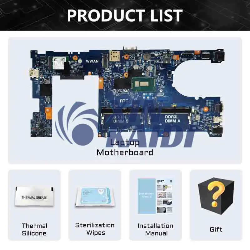 Notebook Mainboard For Dell Latitude 3350 15203-1 Laptop Motherboard With i3-5005U i5-5200U CPU CN-028CG2 CN-0JV3DW 100% Tested