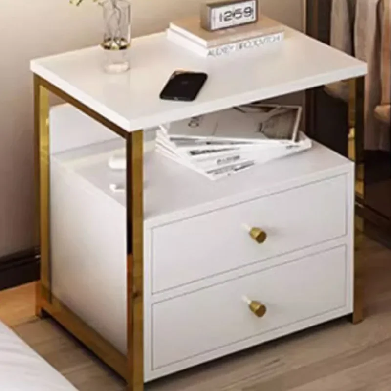 Wood Nordic Nightstand Storage Modern Bedroom Living Room Bedside Table Mesa Lateral Mesitas De Noche Garden Furniture Sets