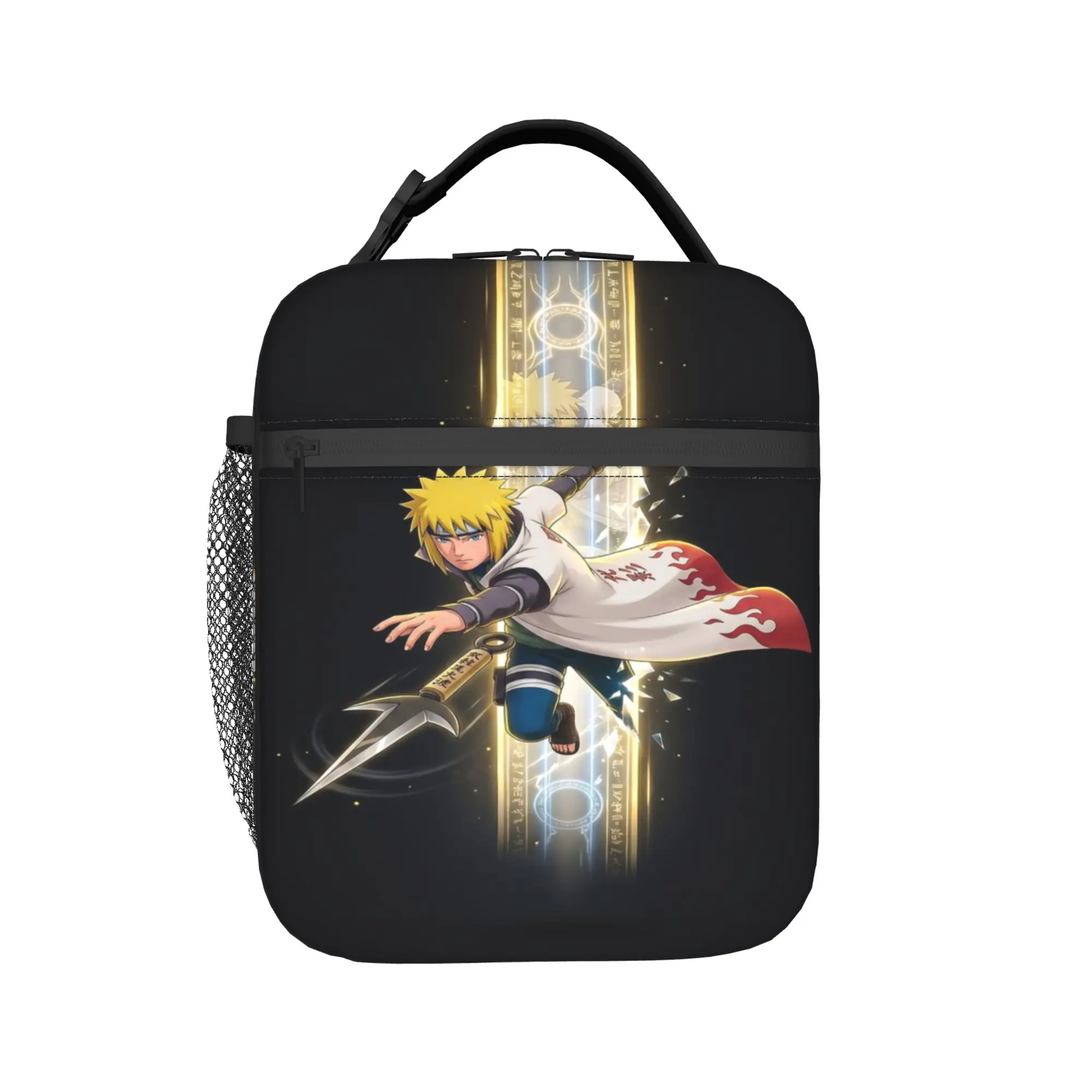 

Custom N Narutoes Uzumaki Insulated Lunch Bags for Women Men Cartoon Portable Cooler Thermal Bento Box Outdoor Camping Travel