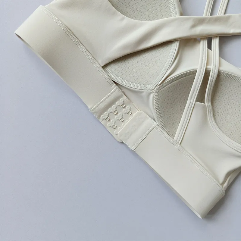 Damen-Sport-BH mit hoher Stoßdämpfung, schnelltrocknendes Yoga-Top, verstellbares Pilates-Oberteil, Fitness-Laufweste für Fitnessstudio, Unterwäsche – Detail 12