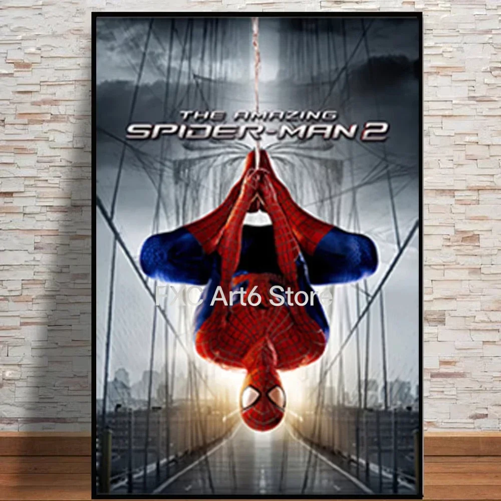 1 Stück rahmenloses Marvel Spider-Man Leinwandbild Wandkunst H Poster Superheldenfilm Wohnzimmerdekoration Kinderzimmer