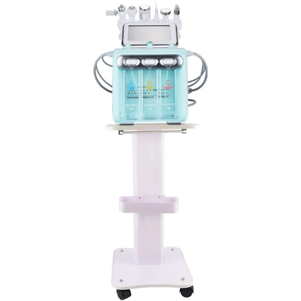 

Двухуровневая белая универсальная тележка из АБС-пластика для салона красоты и спа, 14x16x27,5 дюймов, вмещает 50 фунтов, тихие колеса