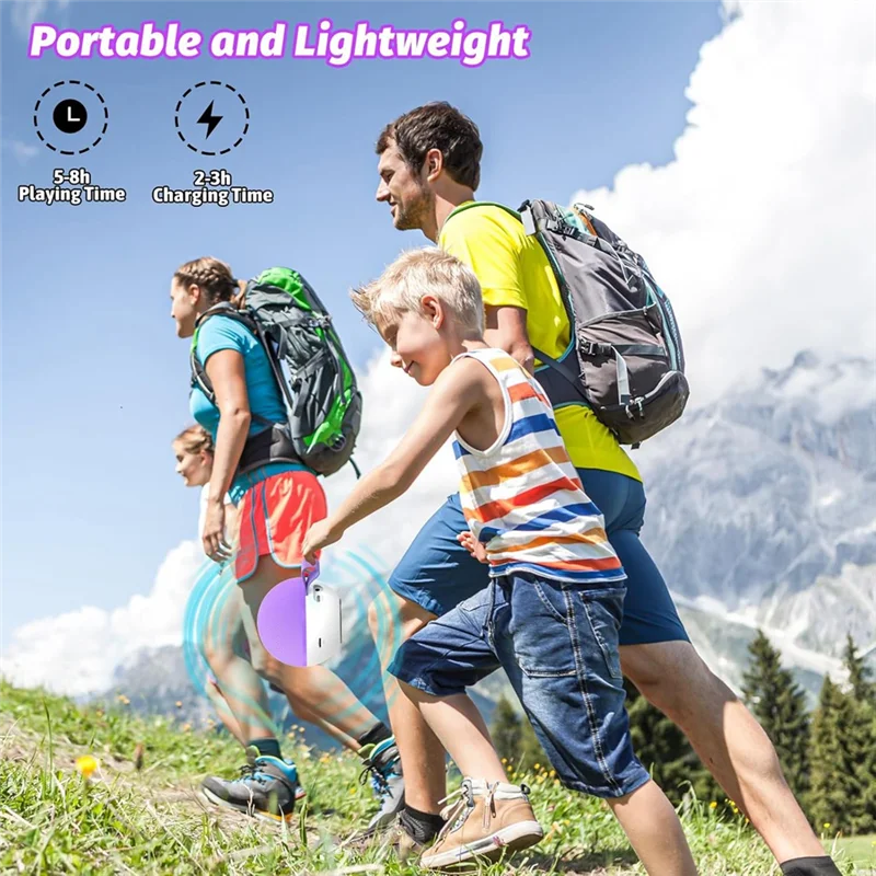 

Mini Karaoke Machine With 2 Mic, Portable Bluetooth Microphone Song Toys With LED Light,Chritmas Birthday Gift For Kids