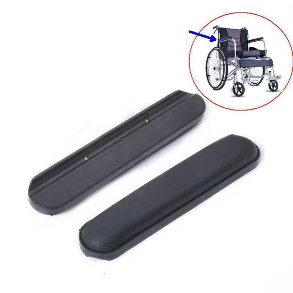 

2PCS Comfortable Wheelchair Armrest Pad Leather with Screw Arm Pads Cover Pad Cushioning Soft Spare Part Arm Rest