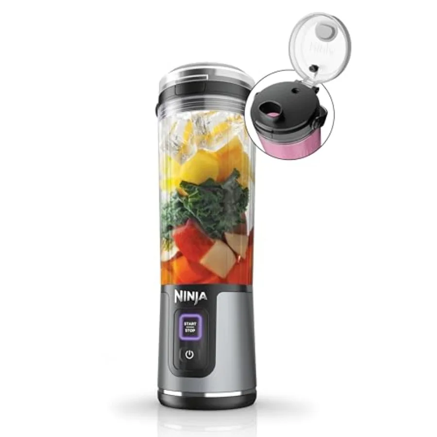 BC151BK Blast Portable Blender Cordless 18oz Black Vessel Personal Blender for Shakes Smoothies BPA Free Leakproof Lid Sip Spou