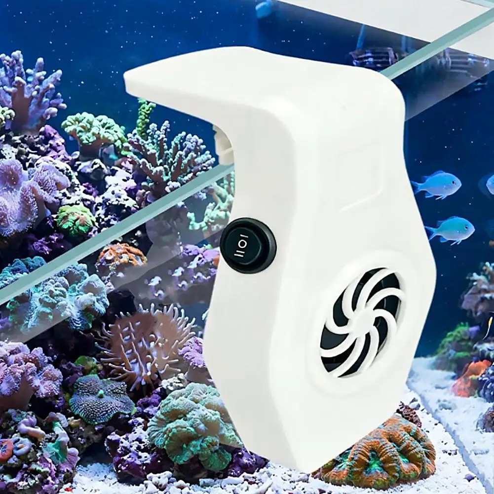 Aquarium Cooling Fan Mini Clip-on Tank Cooler Strong Airflow Low Noise Temperature Control For Fish Tank Accessories