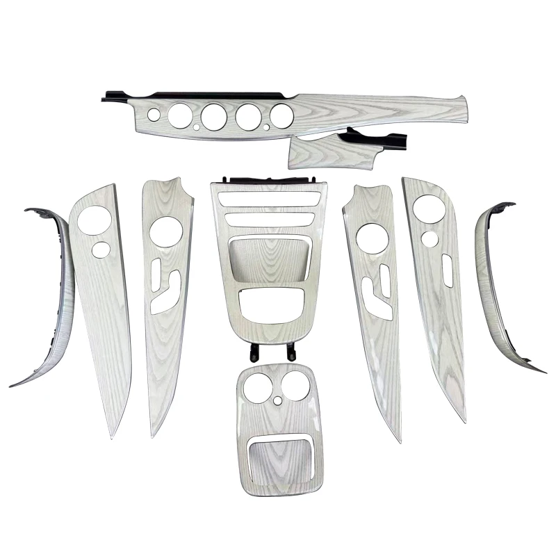 White Peach Wood Grain Car Interior Trim Kit for  W213 Car Model Car Interior Trim Kit