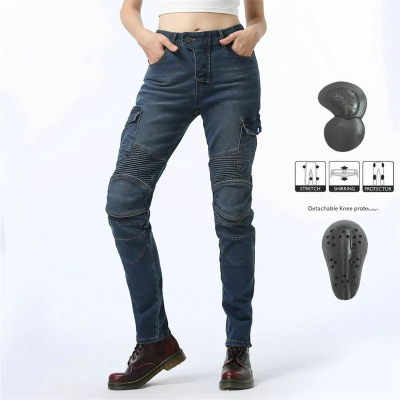 

UBG06 Motorcycle Jeans Riding On The Road Jeans Off-road Outdoor Pants Motorcycle Pants Trousers With Protective For Women