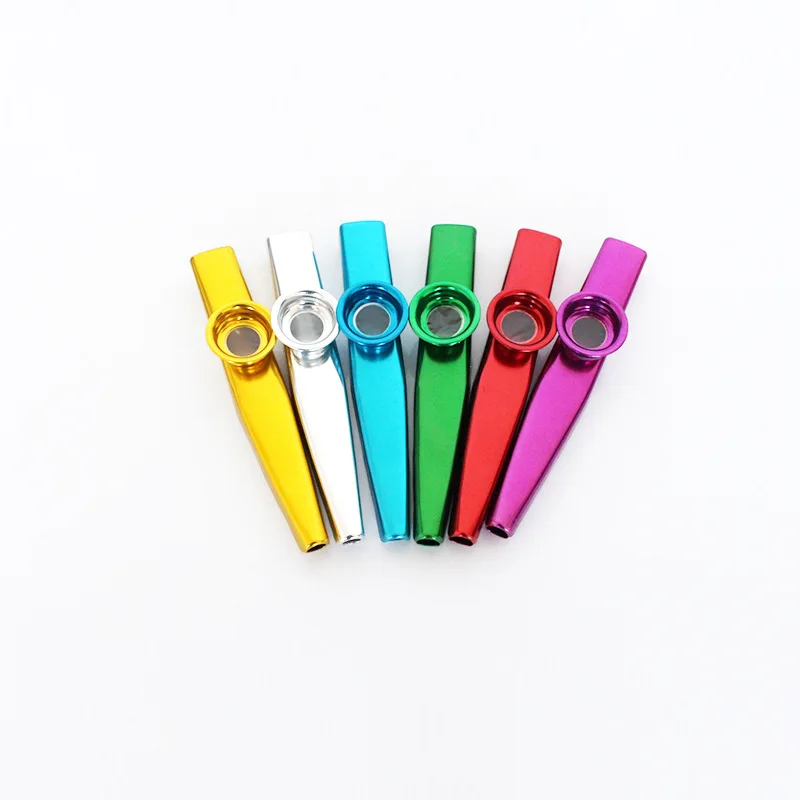 1PC Fun Kazoo Mouth-blown Musical Instrument Compact And Portable Percussion Metal Kazoo Children's Educational Musical Toys