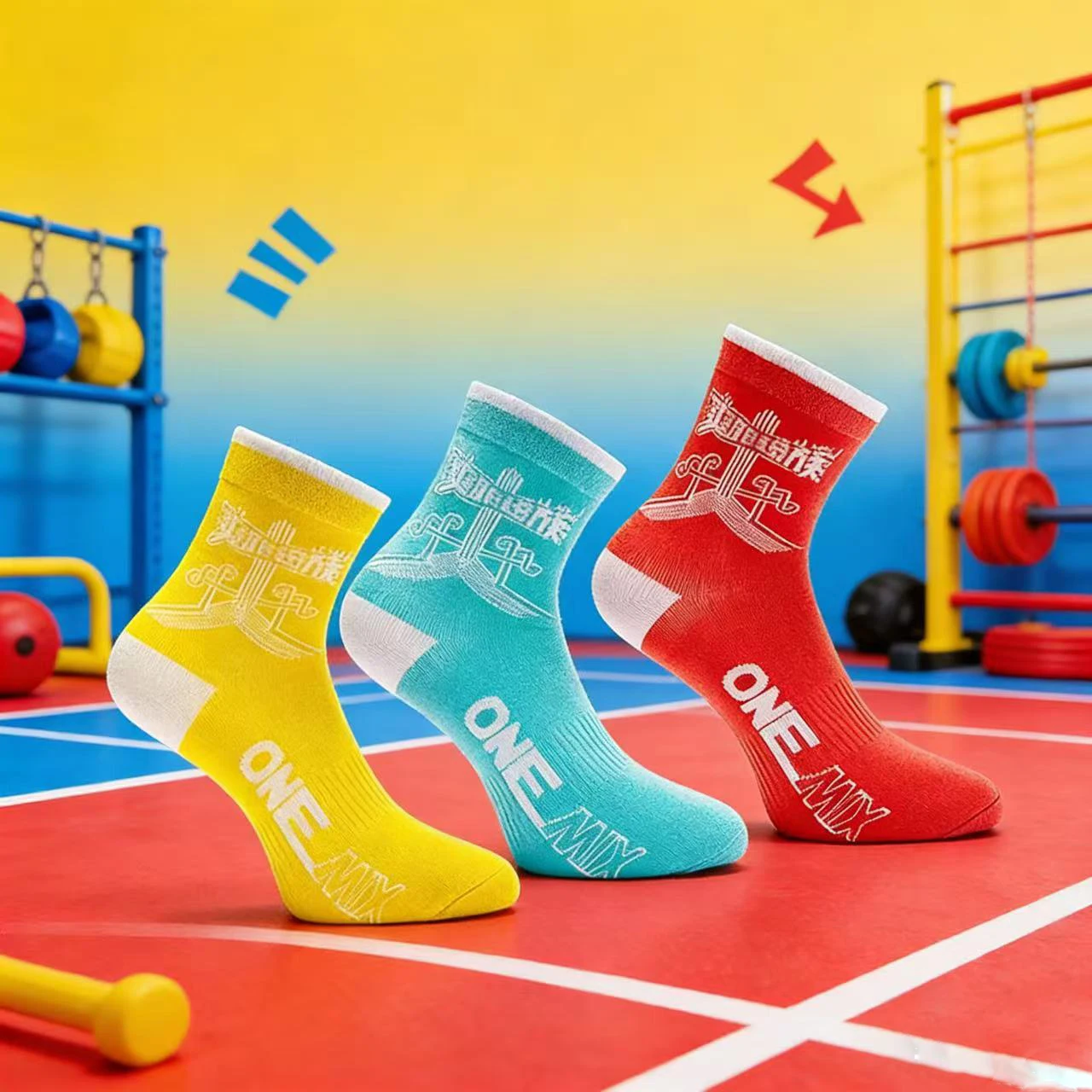 

ONEMIX new Men Sports Socks Comfortable Soft Indoor Casual Training Cotton Socks For Running Socks