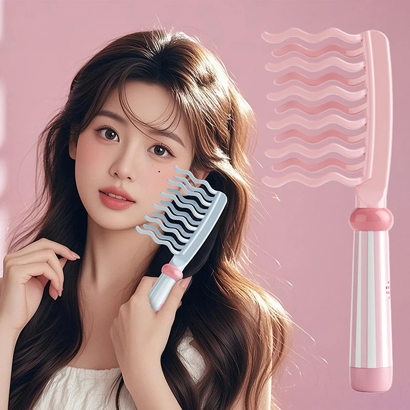 

1 Pcs Double Row Big Tooth Comb Wide Tooth Women Special Perm Curly Comb Fluffy Hairdressing Styling Tools Detangling Hair Comb