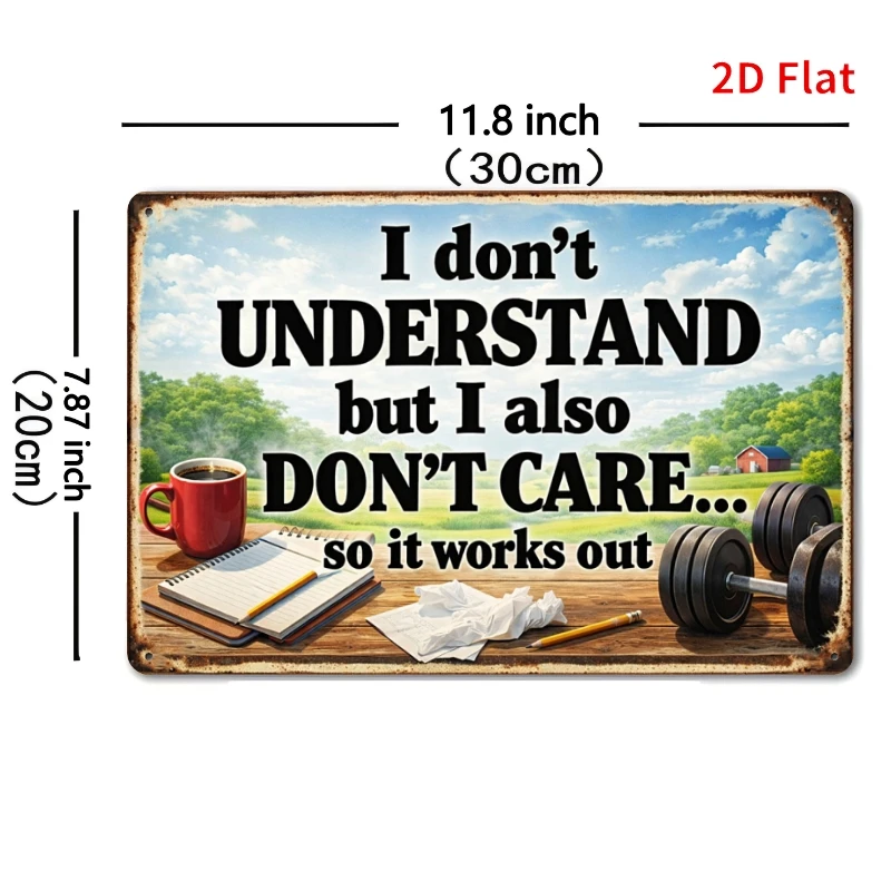 CIFBUY Retro Funny I Cant Hear You Quote Sign Waterproof Durable Aluminum Wall Art For Home Office Gym Couple Humor Decor