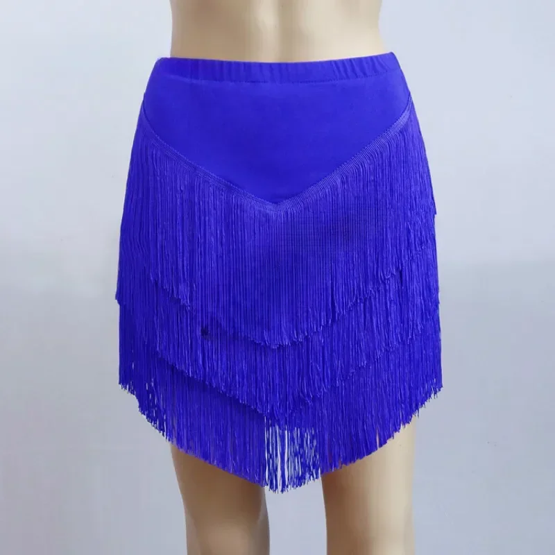 ชุดเต้นรำเด็ก ซัลซ่า แทงโก้ กระโปรงสำหรับการแข่งขัน พร้อมพู่ห้อย ชุดเต้นละตินสำหรับเด็กผู้หญิง