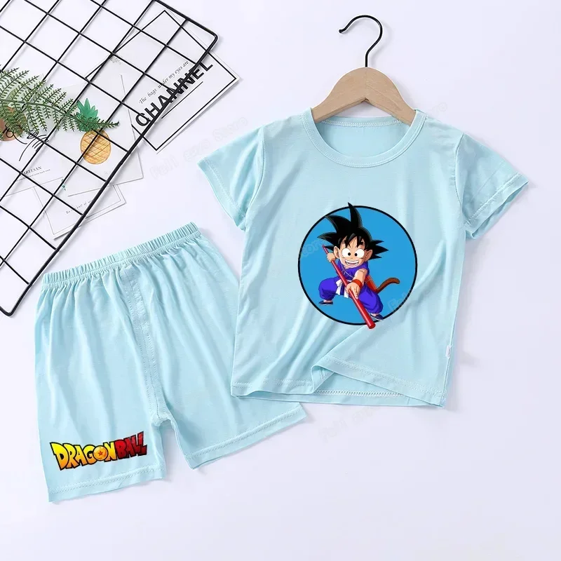 طقم بيجاما دراغون بول زد للأطفال ملابس منزلية كارتونية جوكو ملابس صيفية للأولاد ملابس نوم كاواي بأكمام قصيرة هدية