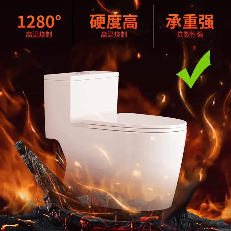 Ceramic Flush Toilet Large Diameter Single Hole Sewage Pipe Deodorant Splash Proof Suitable for Small Apartment Bathroom
