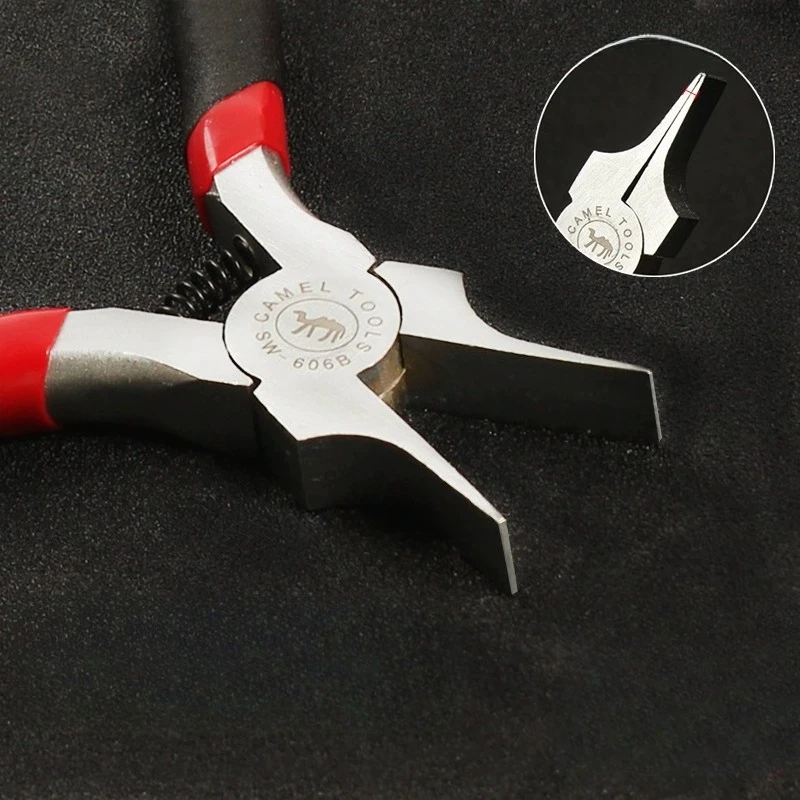 5 Zoll zahnlose Flachzange, glatte Kieferklemmzange für Schmuckherstellung, Elektronikreparatur, DIY-Handwerk – Detail 2