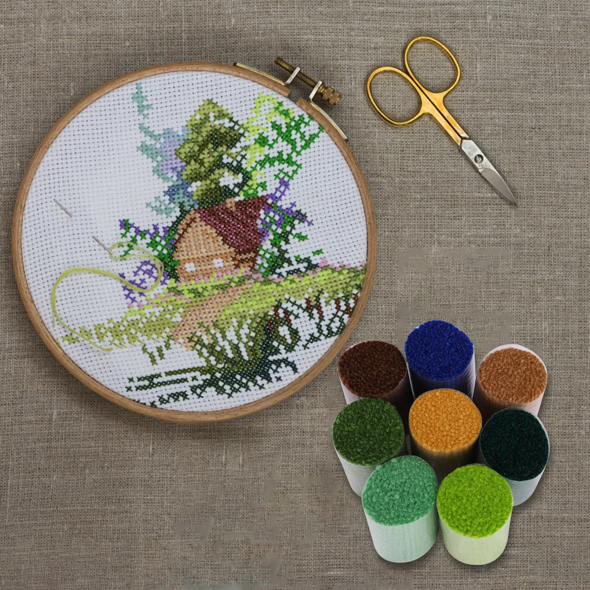 

Набор из 18 высококачественных хлопковых ниток для вышивания крестиком, декора подушек, ковров, украшения на день рождения, рукоделия и творчества