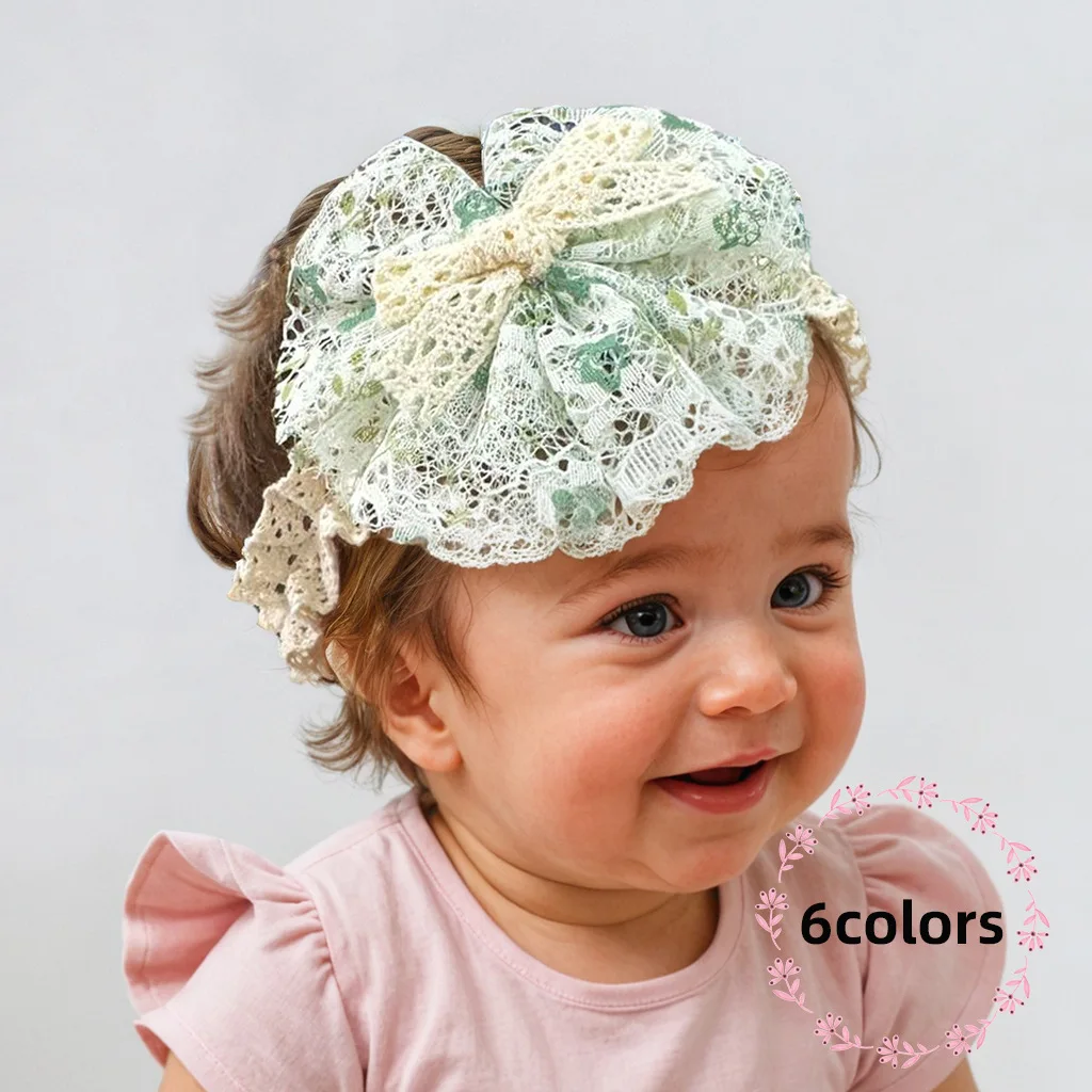 

Европейская и американская детская бандана — повязка на голову с милым принтом и бантом для детей, летний тонкий аксессуар для волос