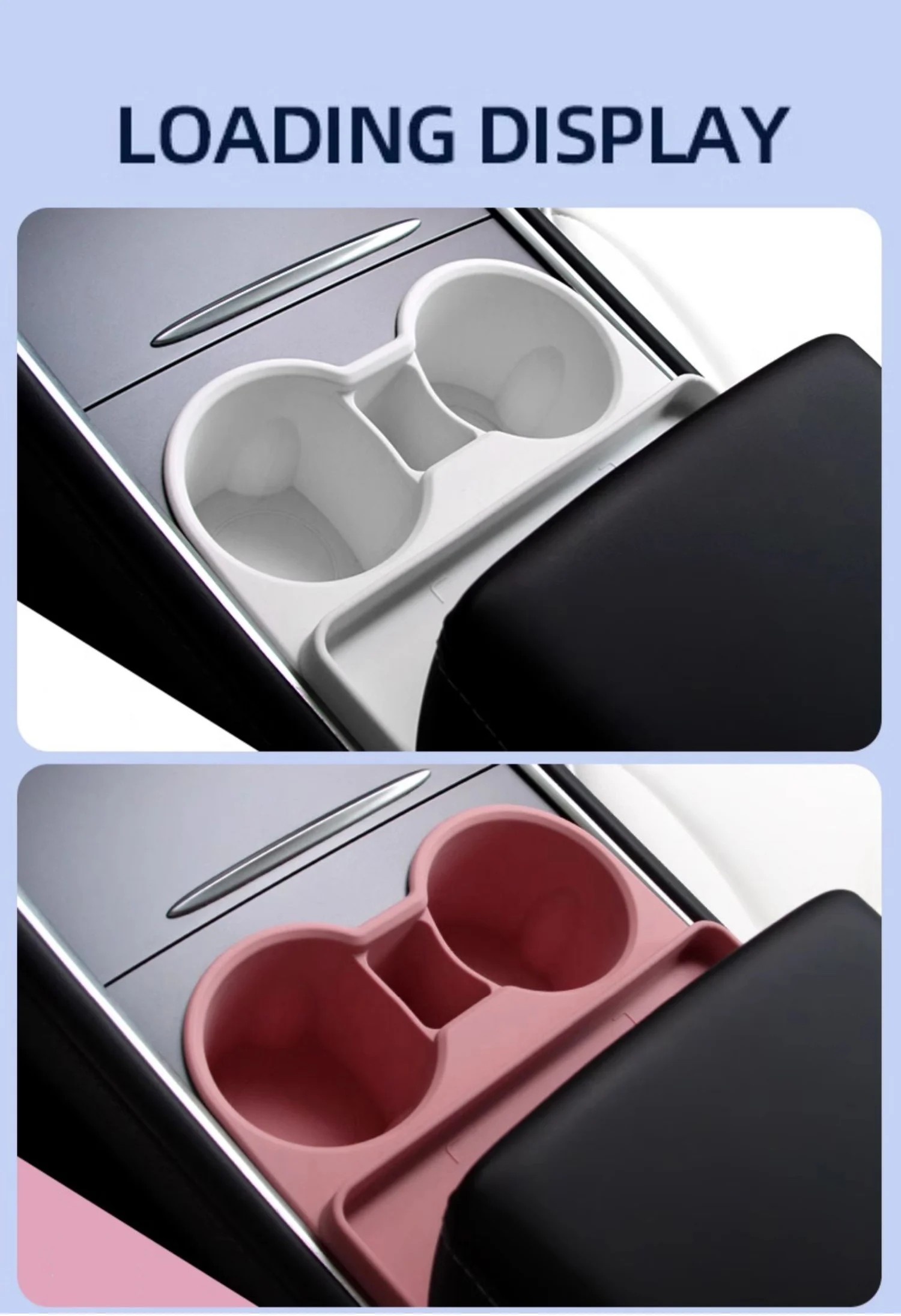 For Model 3/Y 2017-2023 Center Cup Holder Silicone Expanded Storage Sleeve Cup Holder Water Coaster Card Limiter Eyeglasses Box